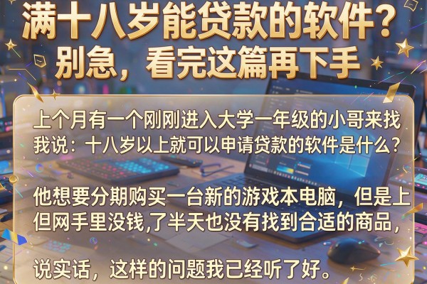 满十八岁能贷款的软件？别急，看完这篇再下手