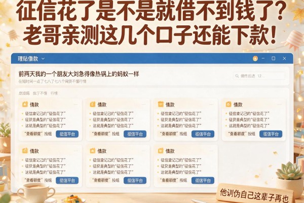 征信花了是不是就借不到钱了？老哥亲测这几个口子还能下款！