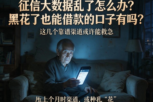 征信大数据乱了怎么办?黑花了也能借款的口子有吗?这几个靠谱渠道或许能救急