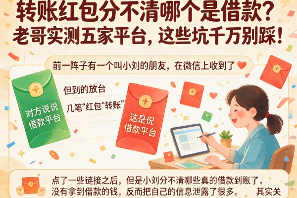转账红包分不清哪个是借款？老哥实测五家平台，这些坑千万别踩！