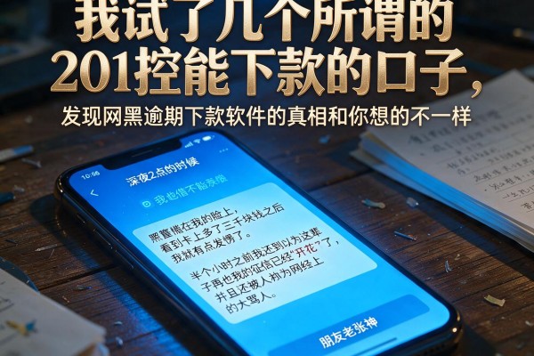 我试了几个所谓的201控能下款的口子,发现网黑逾期下款软件的真相和你想的不一样