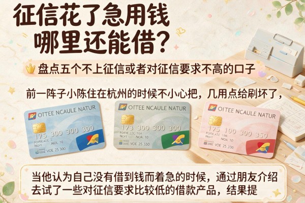 征信花了急用钱哪里还能借？盘点五个不上征信或者对征信要求不高的口子