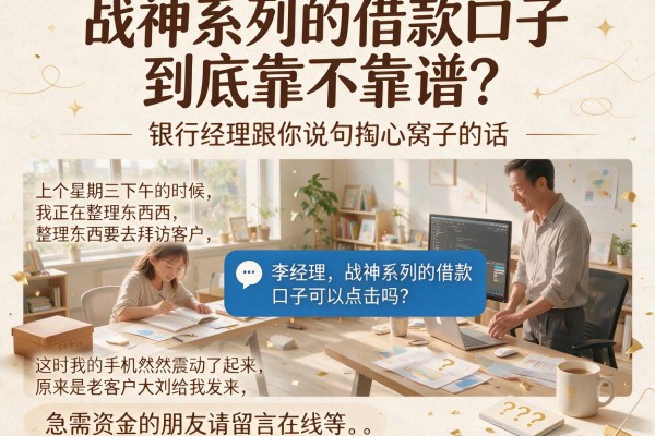 战神系列的借款口子到底靠不靠谱？银行经理跟你说句掏心窝子的话