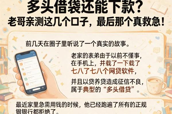 多头借贷还能下款？老哥亲测这几个口子，最后那个真救急！