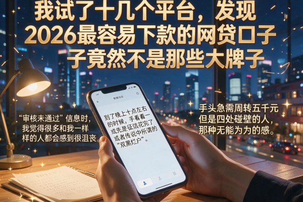 我试了十几个平台，发现2026最容易下款的网贷口子竟然不是那些大牌子