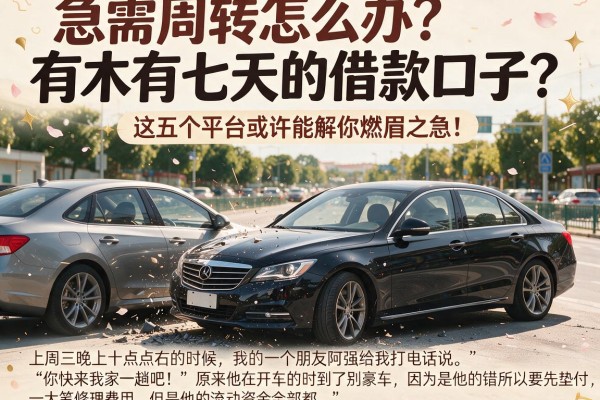 急需周转怎么办？有木有七天的借款口子？这五个平台或许能解你燃眉之急！