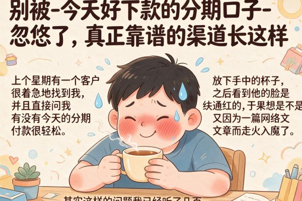 别被-今天好下款的分期口子-忽悠了，真正靠谱的渠道长这样