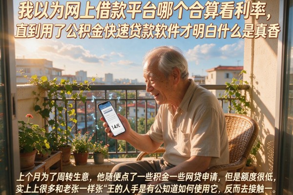 我以为网上借款平台哪个合算看利率，直到用了公积金快速贷款软件才明白什么是真香