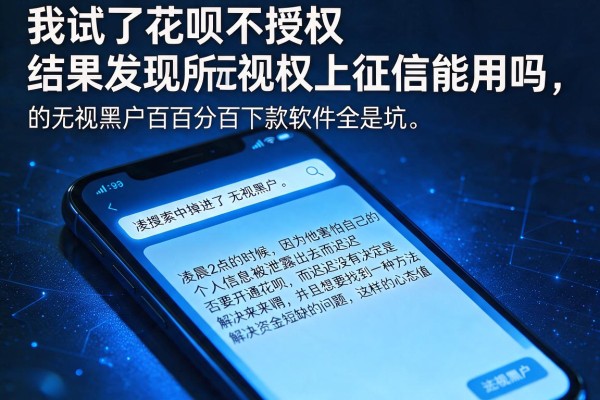 我试了花呗不授权上征信能用吗,结果发现所谓的无视黑户百分百下款软件全是坑