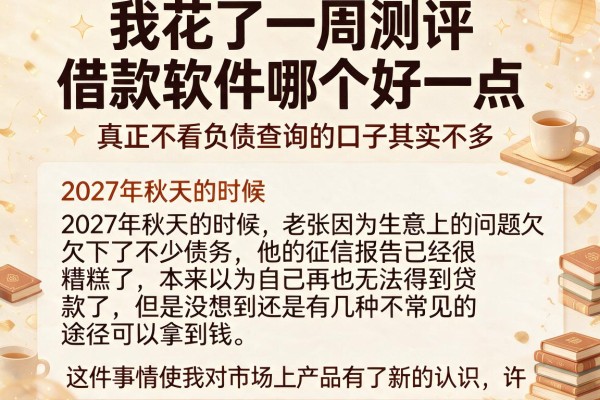 我花了一周测评借款软件哪个好一点，真正不看负债查询的口子其实不多