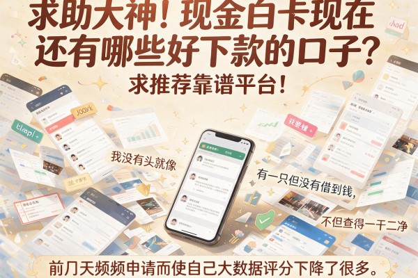 求助大神！现金白卡现在还有哪些好下款的口子？求推荐靠谱平台！