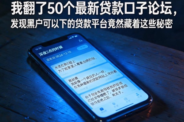 我翻了50个最新贷款口子论坛，发现黑户可以下的贷款平台竟然藏着这些秘密