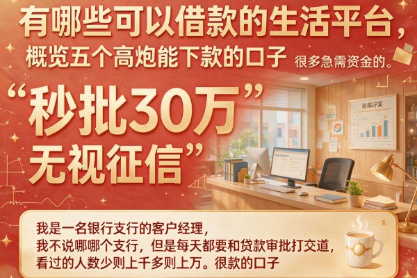有哪些可以借款的生活平台，概览五个高炮能下款的口子