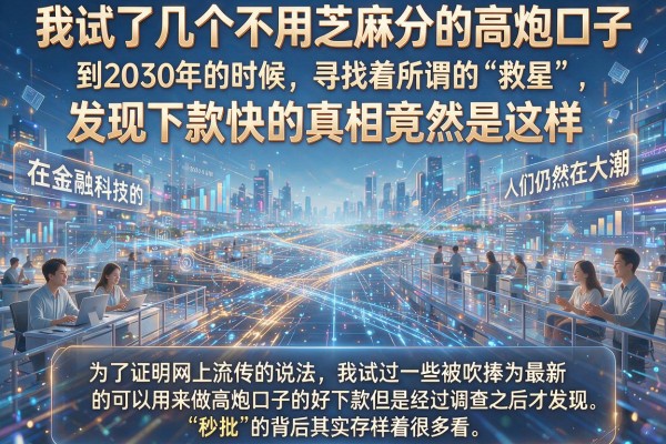 我试了几个不用芝麻分的高炮口子，发现下款快的真相竟然是这样