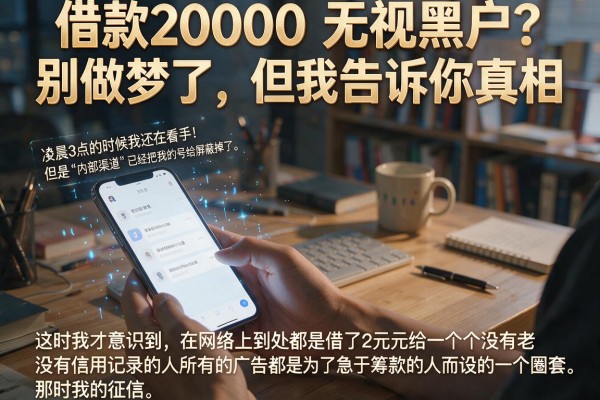 借款20000无视黑户？别做梦了，但我告诉你真相