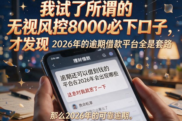 我试了所谓的无视风控8000必下口子，才发现2026年的逾期借款平台全是套路