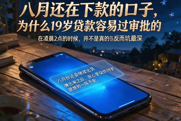 八月还在下款的口子，为什么19岁贷款容易过审批的app反而坑最深