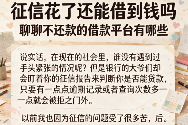 征信花了还能借到钱吗，聊聊不还款的借款平台有哪些