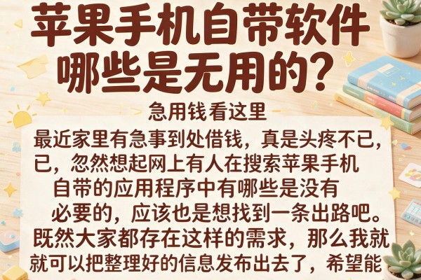 苹果手机自带软件哪些是无用的？急用钱看这里