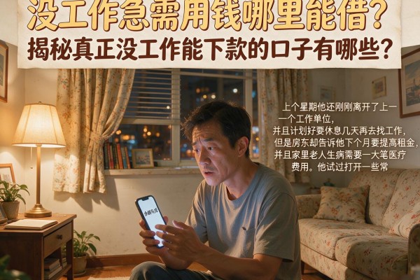 没工作急需用钱哪里能借？揭秘真正没工作能下款的口子有哪些？