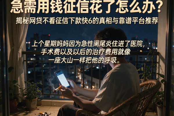 急需用钱征信花了怎么办？揭秘网贷不看征信下款快6的真相与靠谱平台推荐