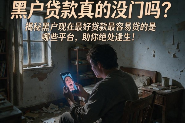 黑户贷款真的没门吗？揭秘黑户现在最好贷款最容易贷的是哪些平台，助你绝处逢生！