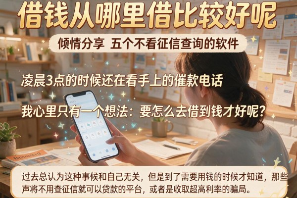 借钱从哪里借比较好呢，倾情分享五个不看征信查询的软件