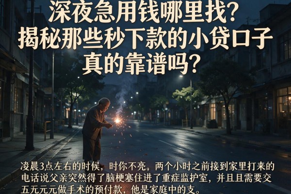 深夜急用钱哪里找？揭秘那些秒下款的小贷口子，真的靠谱吗？