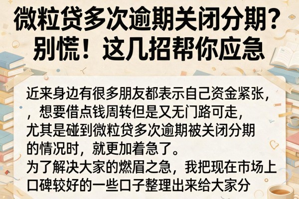 微粒贷多次逾期关闭分期？别慌，这几招帮你应急