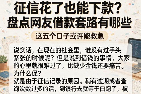 征信花了也能下款？盘点网友借款套路有哪些，这五个口子或许能救急