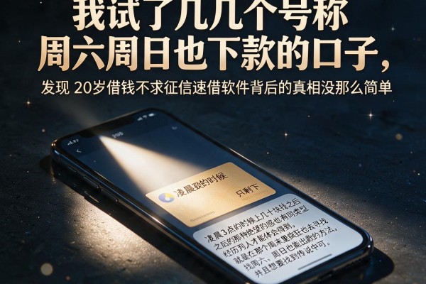 我试了几个号称周六周日也下款的口子，发现20岁借钱不求征信速借软件背后的真相没那么简单