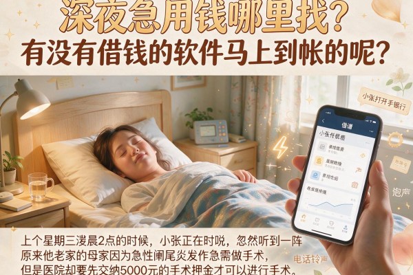 深夜急用钱哪里找？有没有借钱的软件马上到帐的呢？这五个靠谱平台值得收藏