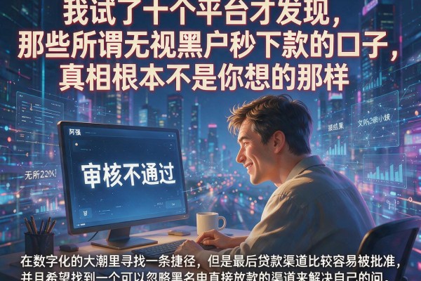 我试了十个平台才发现，那些所谓无视黑户秒下款的口子，真相根本不是你想的那样