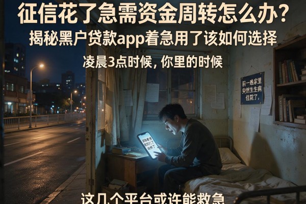 征信花了急需资金周转怎么办？揭秘黑户贷款app着急用了该如何选择，这几个平台或许能救急