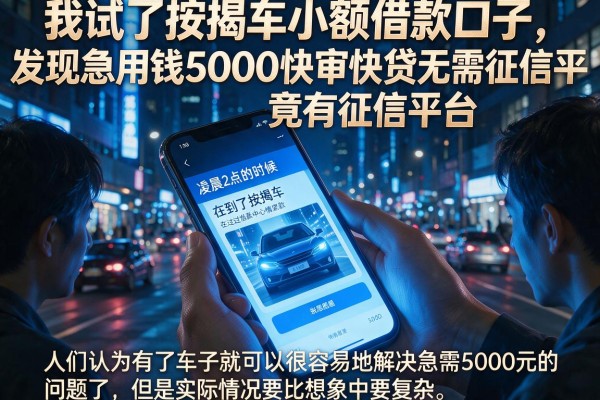 我试了按揭车小额借款口子，发现急用钱5000快审快贷无需征信平台竟有这种操作