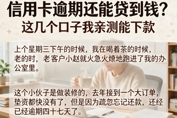 信用卡逾期还能贷到钱？这几个口子我亲测能下款