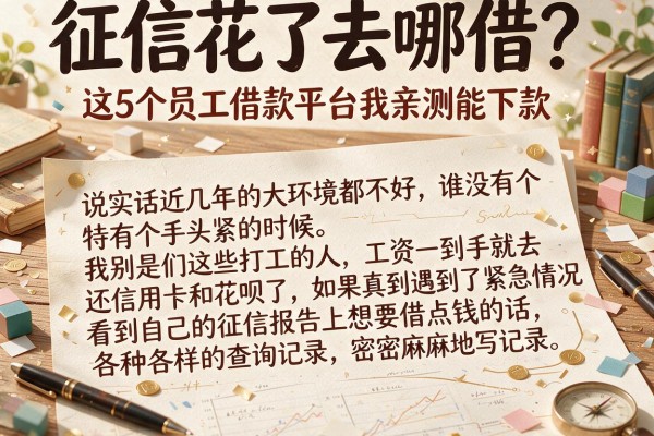 征信花了去哪借？这5个员工借款平台我亲测能下款