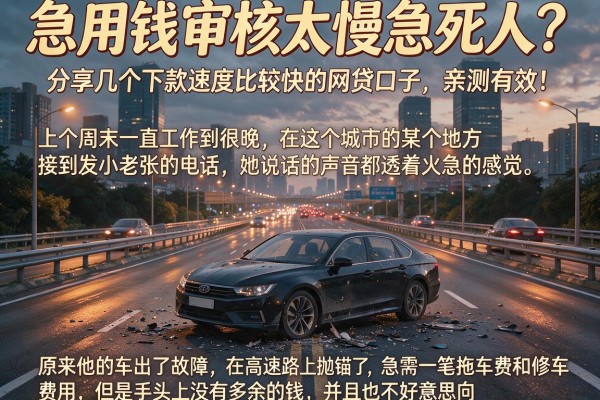 急用钱审核太慢急死人？分享几个下款速度比较快的网贷口子，亲测有效！