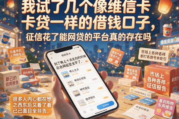我试了几个像维信卡卡贷一样的借钱口子，征信花了能网贷的平台真的存在吗