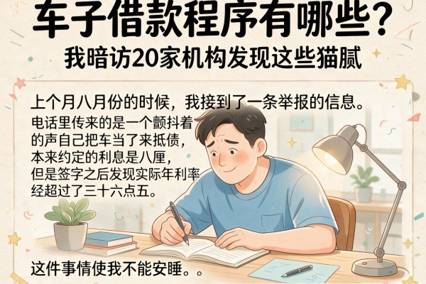 车子借款程序有哪些?我暗访20家机构发现这些猫腻