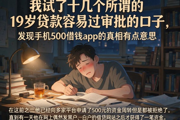 我试了十几个所谓的19岁贷款容易过审批的口子，发现手机500借钱app的真相有点意思