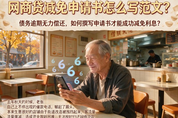 网商贷减免申请书怎么写范文？债务逾期无力偿还，如何撰写申请书才能成功减免利息？