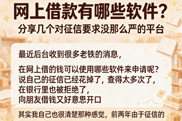 网上借款有哪些软件？分享几个对征信要求没那么严的平台