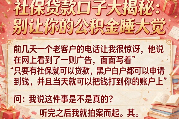 社保贷款口子大揭秘：别让你的公积金睡大觉
