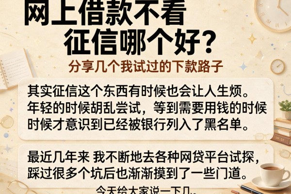 网上借款不看征信哪个好？分享几个我试过的下款路子