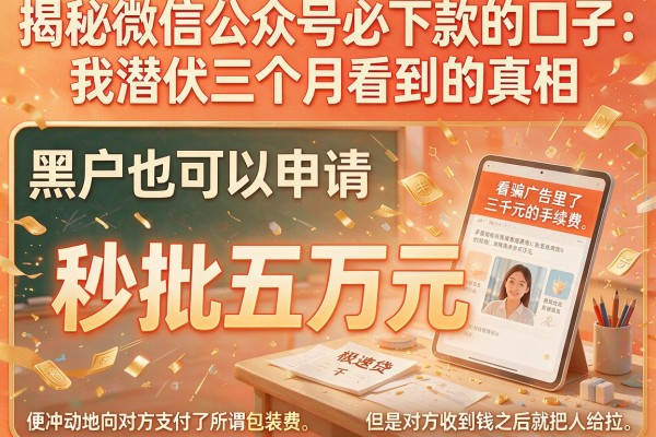 揭秘微信公众号必下款的口子：我潜伏三个月看到的真相