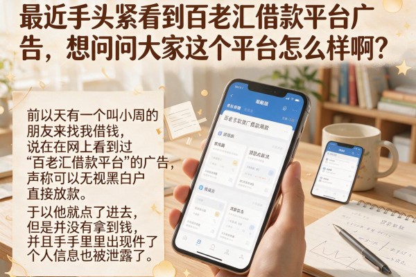 最近手头紧看到百老汇借款平台广告，想问问大家这个平台怎么样啊？