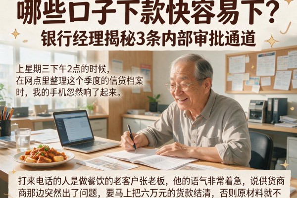 哪些口子下款快容易下?银行经理揭秘3条内部审批通道