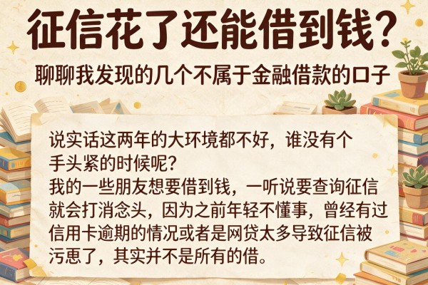 征信花了还能借到钱?聊聊我发现的几个不属于金融借款的口子
