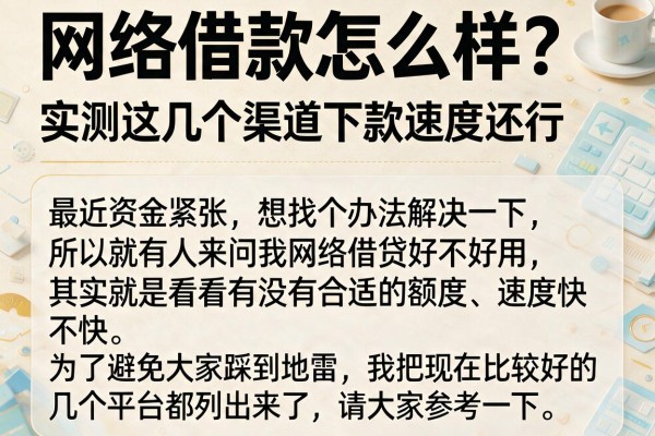 网络借款怎么样？实测这几个渠道下款速度还行